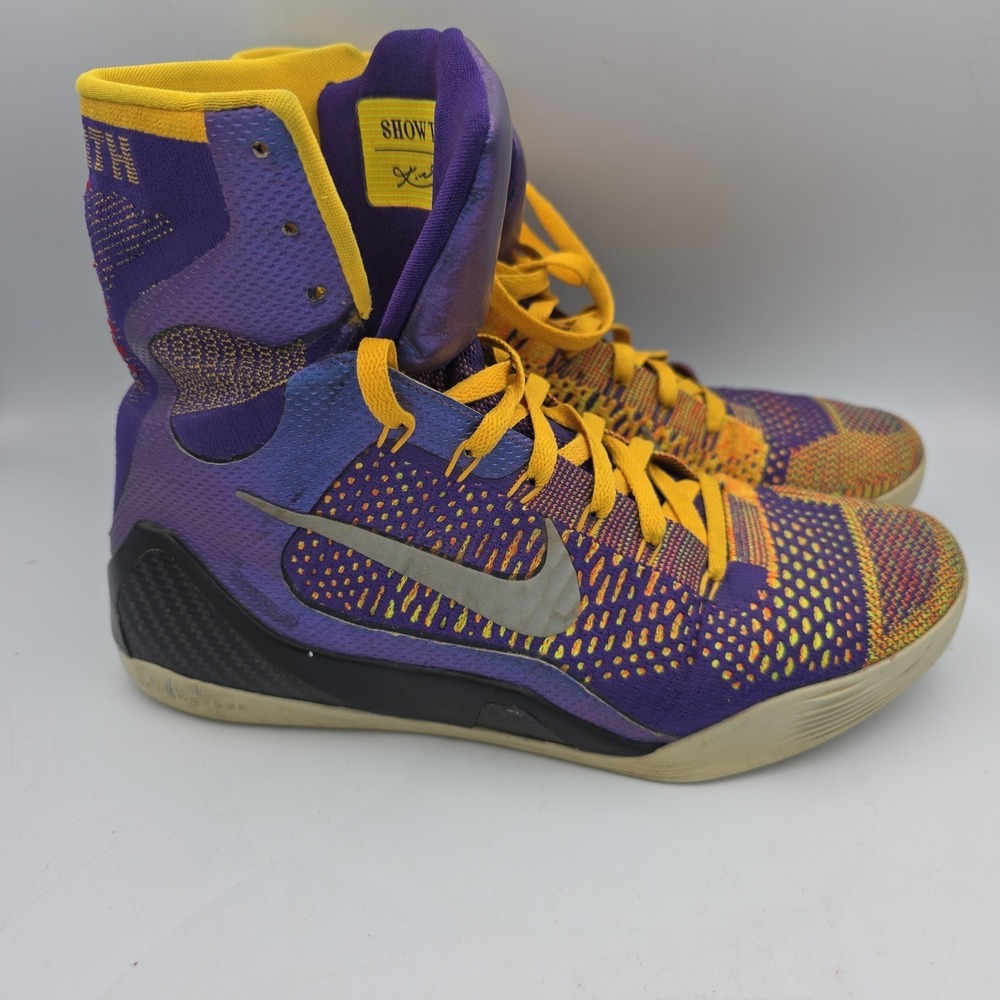 Nike‎ Kobe 9 Elite Team Mens Size 11 Court Purple Laser Orange Basketball Shoes